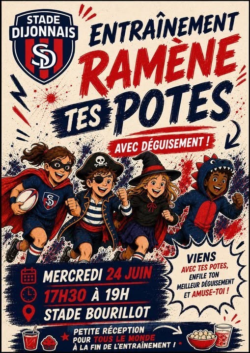 Stade dijonnais : entrainement ramène tes potes