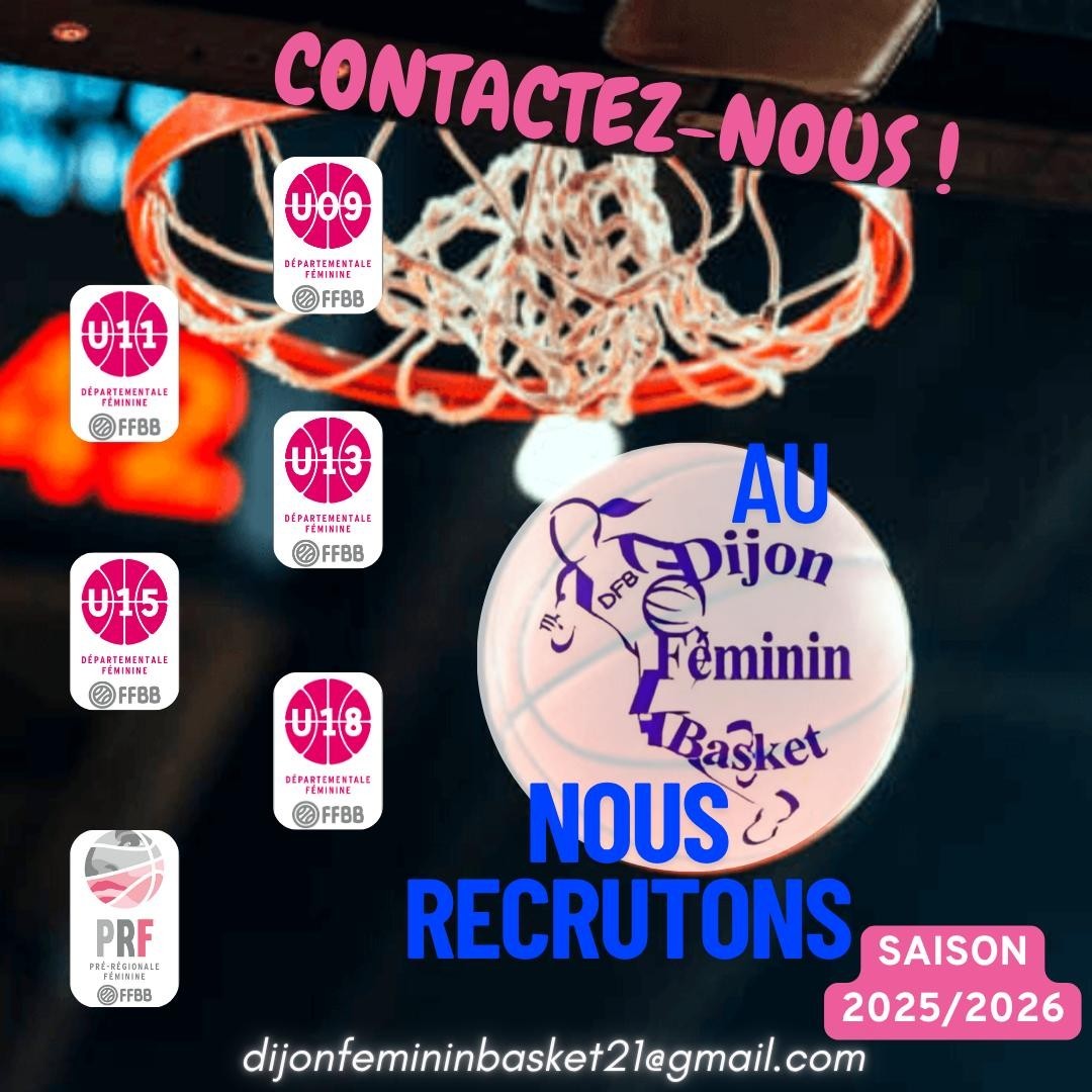 Dijon féminin basket recrute !