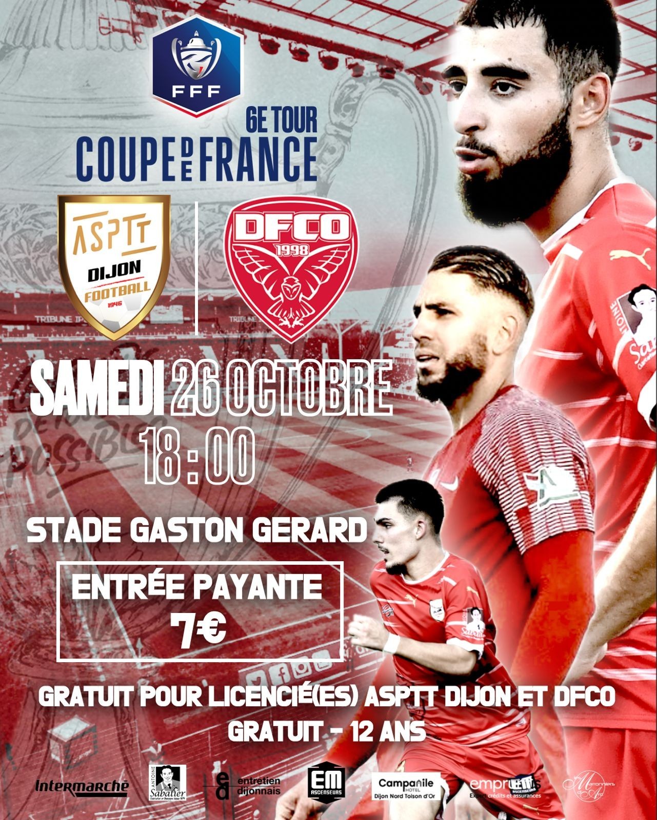 6ème tour Coupe de France : ASPTT football / DFCO