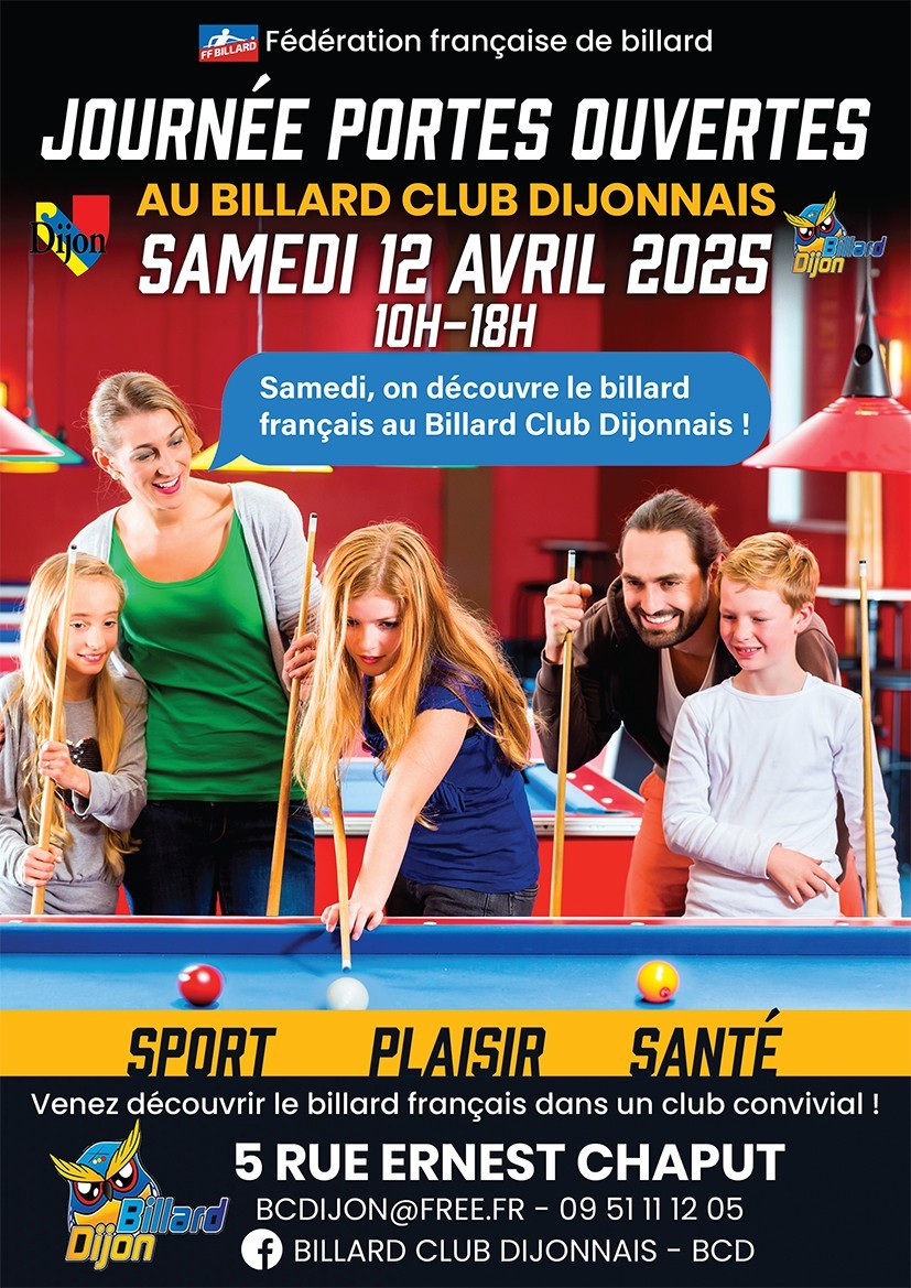Journée portes ouvertes au billard club dijonnais