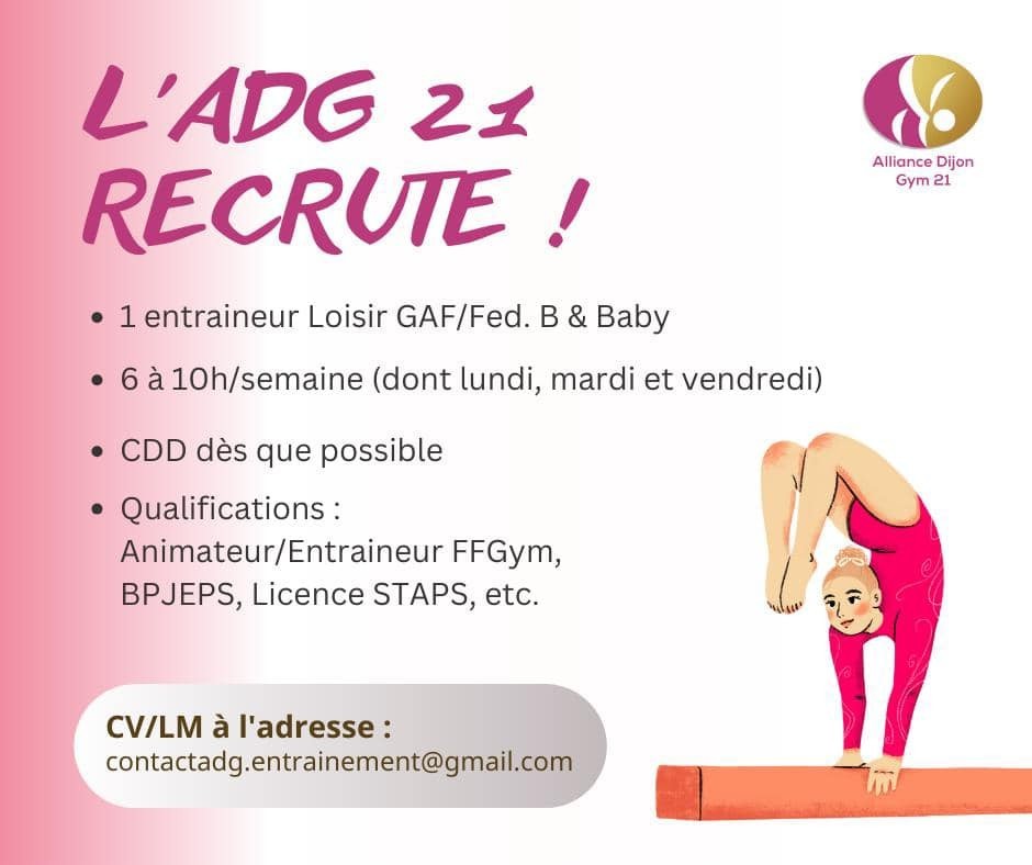 L'ADG 21 recrute !