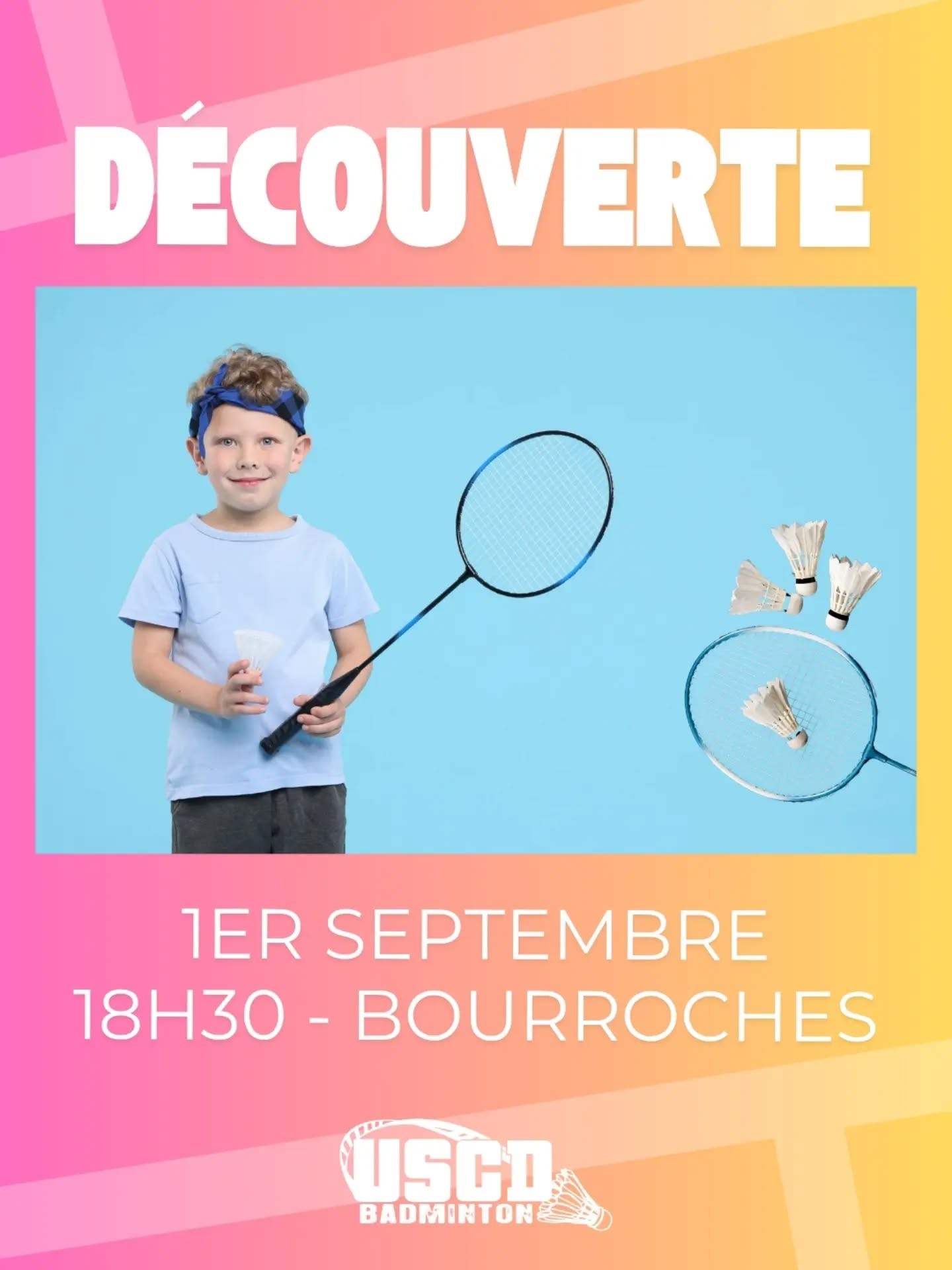 Portes ouvertes de notre école de jeunes USCD badminton