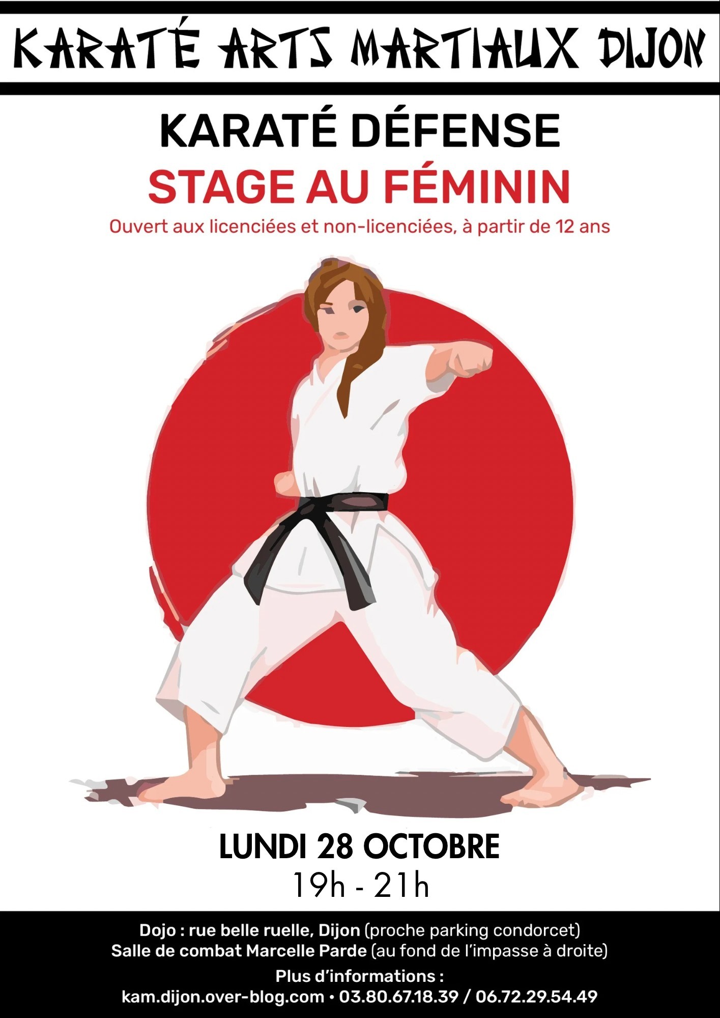 Stage au Féminin de karaté défense