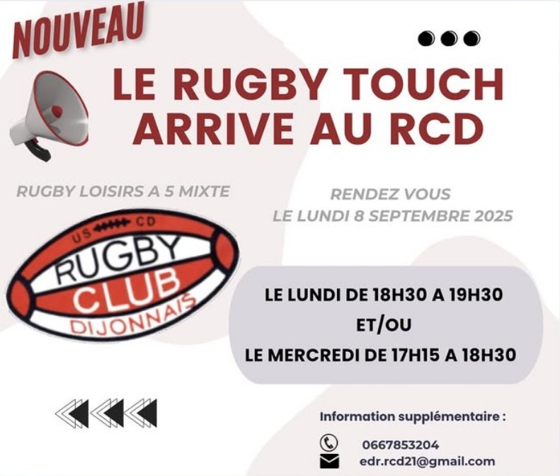 Le rugby touch arrive au RCD