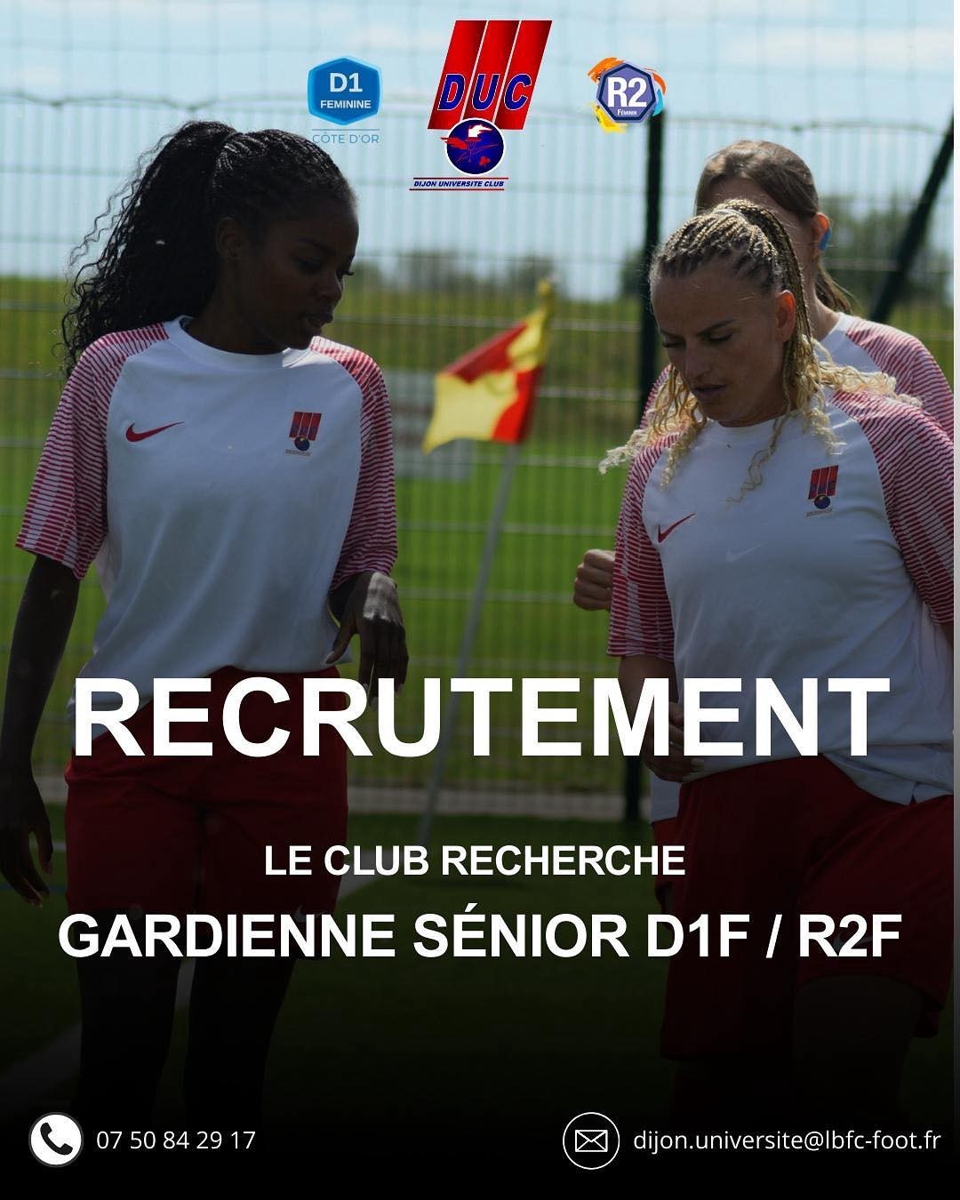 Le DUC foot recrute une gardienne sénior D1F/R2F
