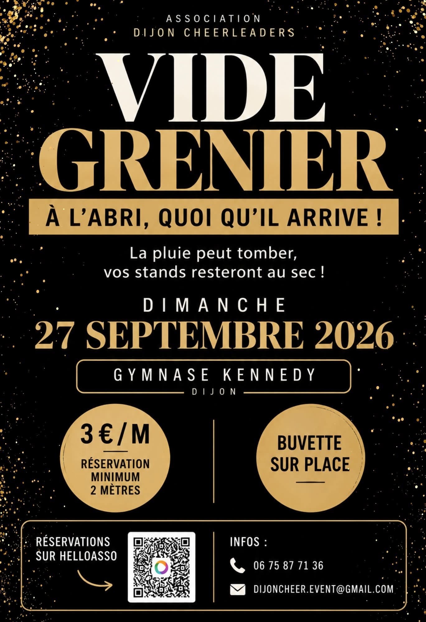 Vide grenier organisé par Dijon Cheerleaders