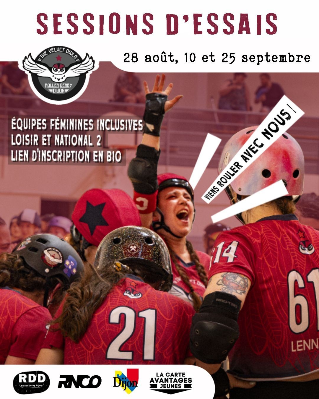 Roller derby Dijon : Sessions d'essais