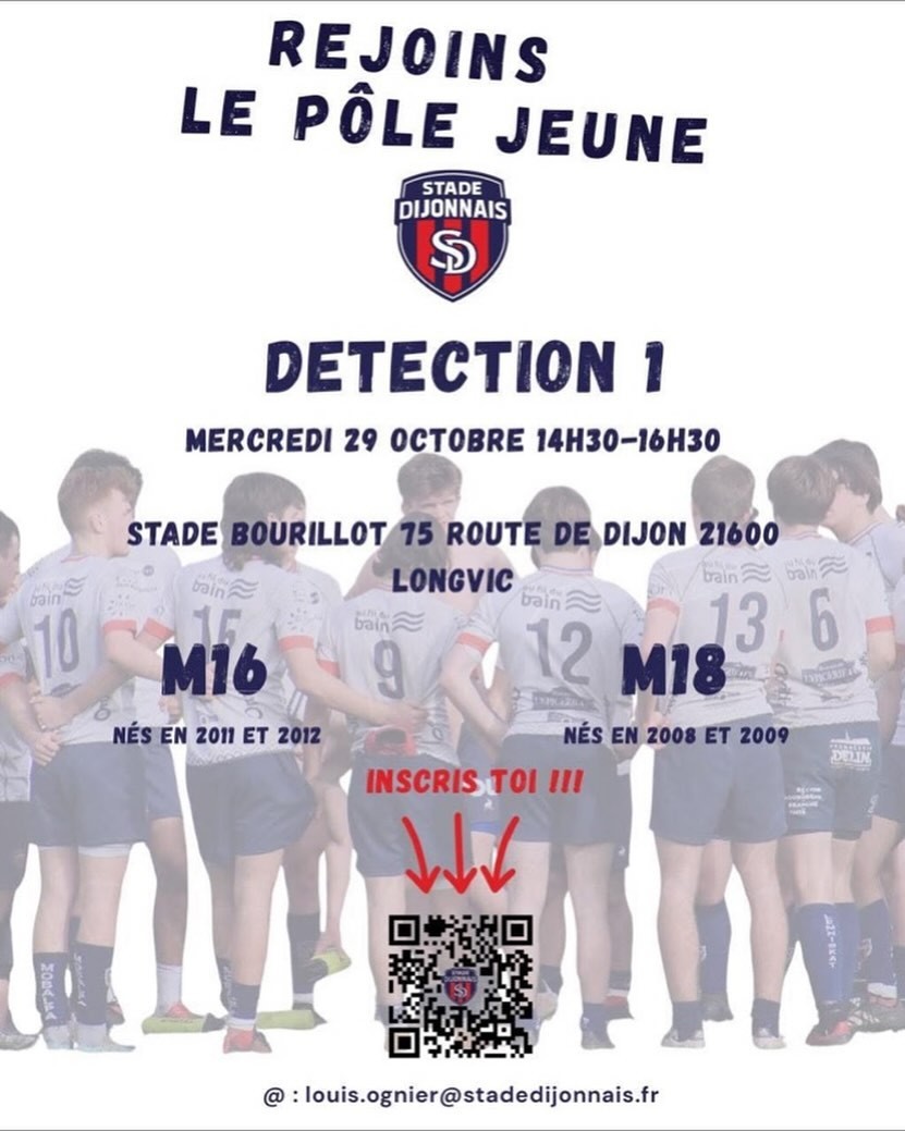 Rejoins le pôle jeune détection 1