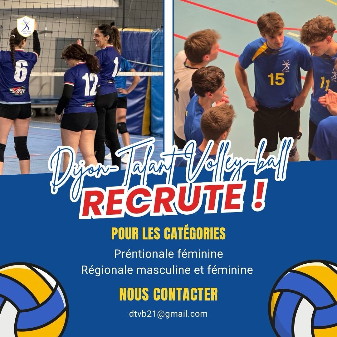 Le DTVB recrute pour les catégories prénational féminine et régionale masculine et féminine