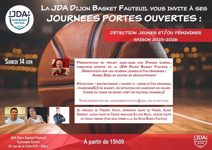 Journées portes ouvertes JDA Dijon basket fauteuil