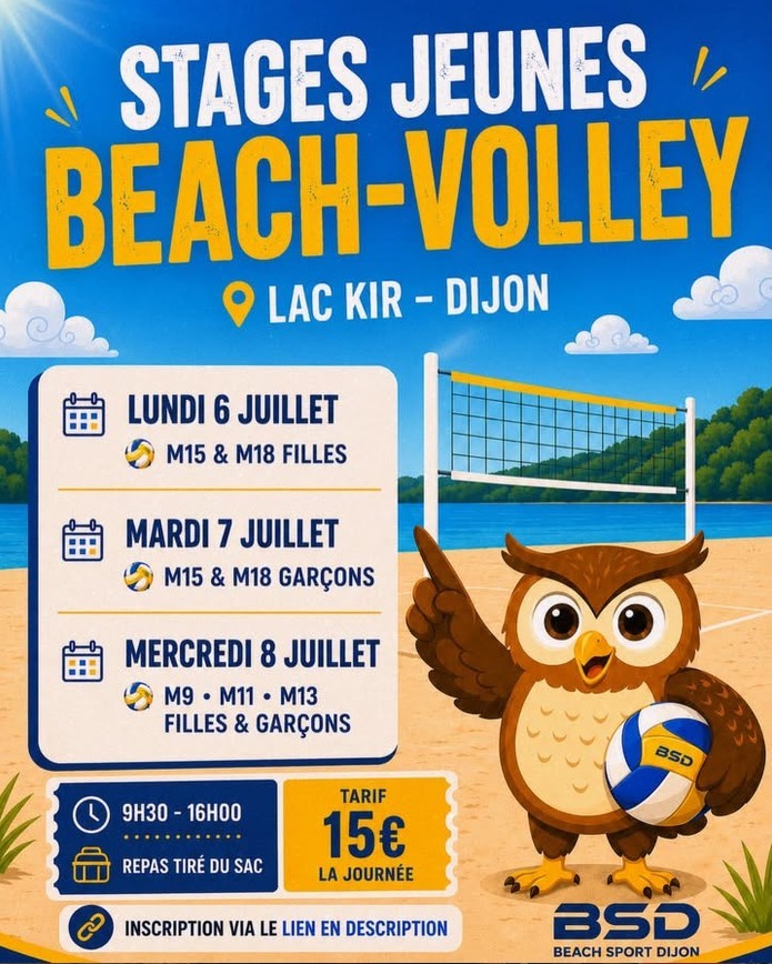 Stages jeunes de beach-volley
