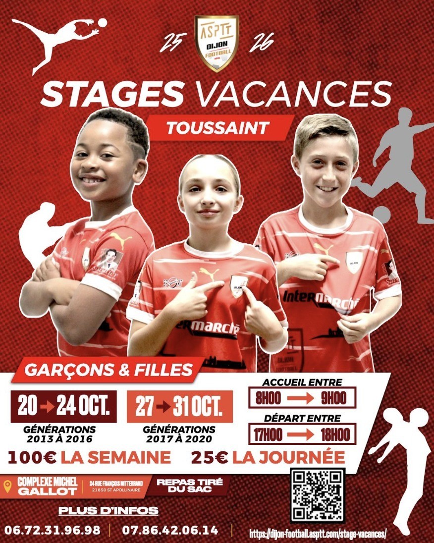 ASPTT football stages vacances Toussaint