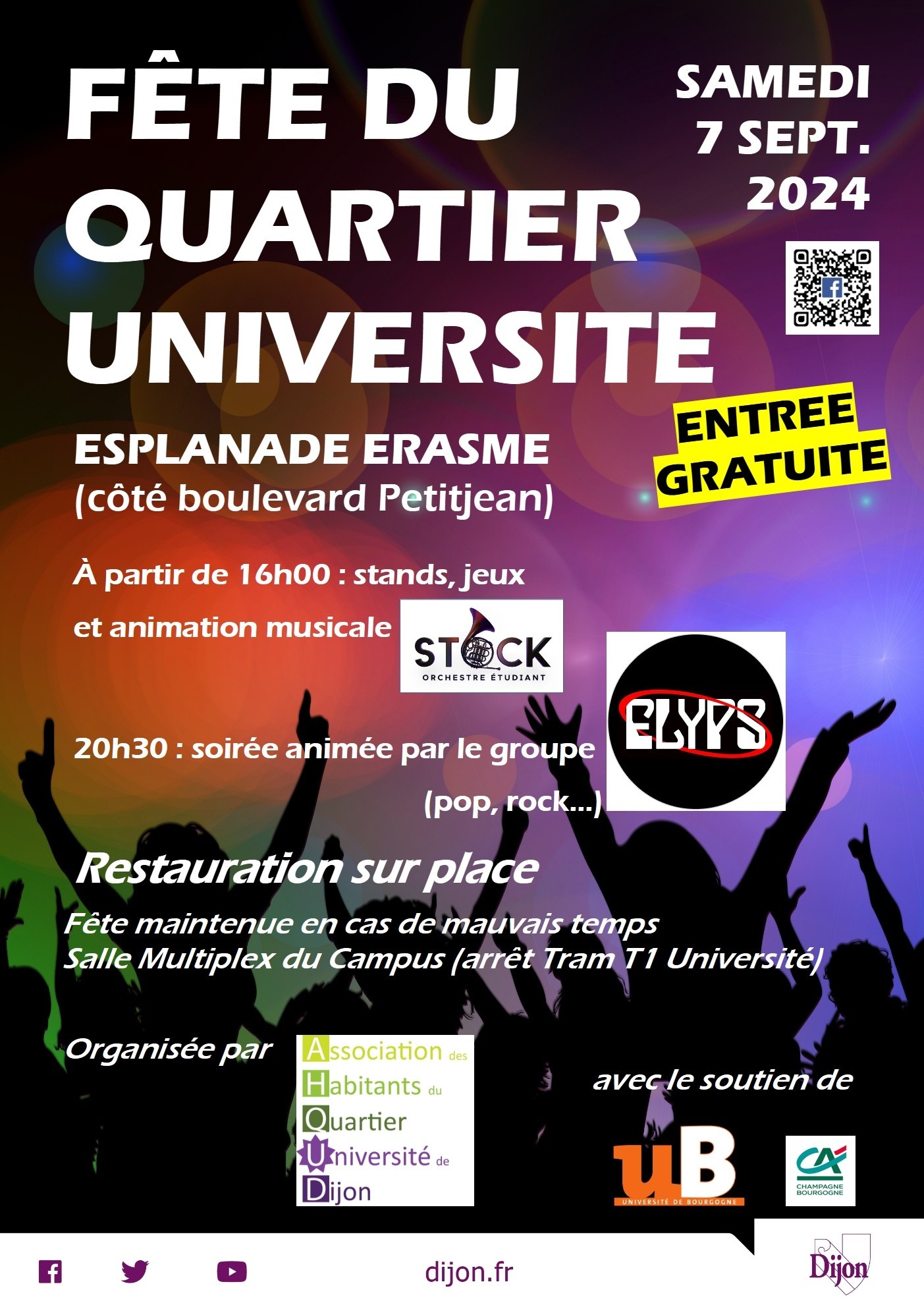 Changement de lieu : Fête de quartier de l'université