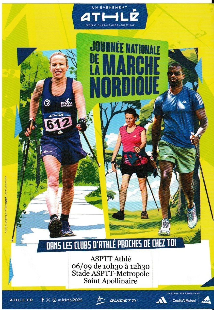 Venez tester la marche nordique à l'ASPTT athlé !
