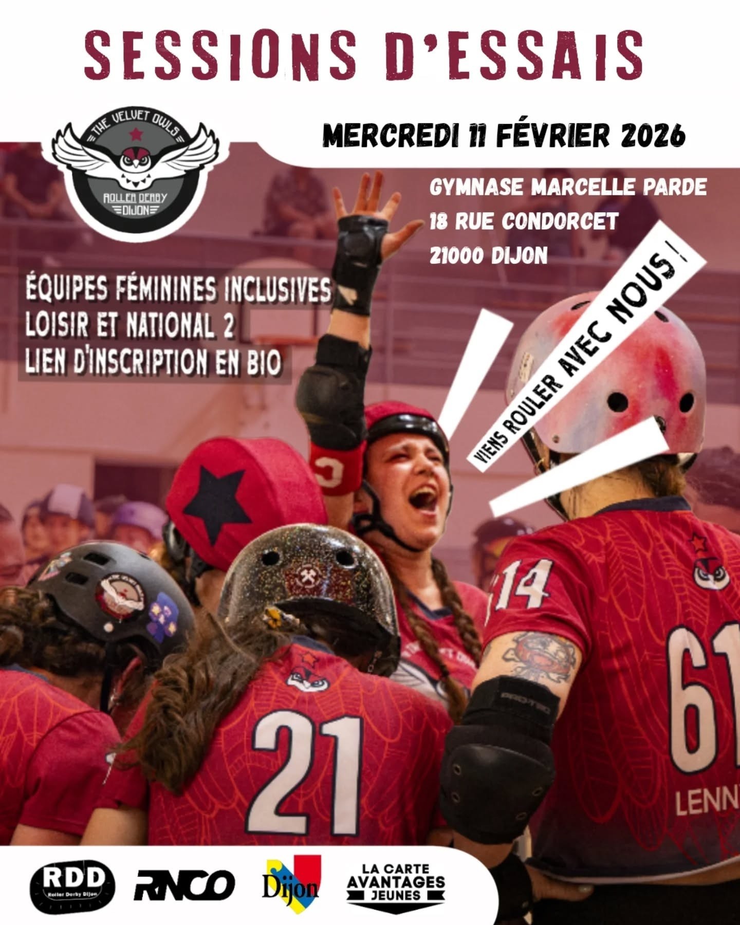 Session d'essai de roller derby