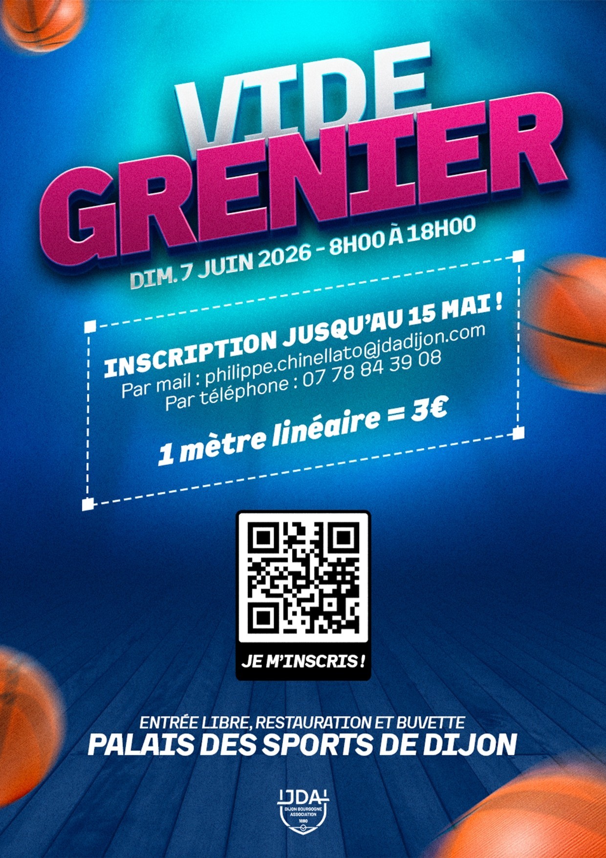 Vide grenier organisé par l'association JDA