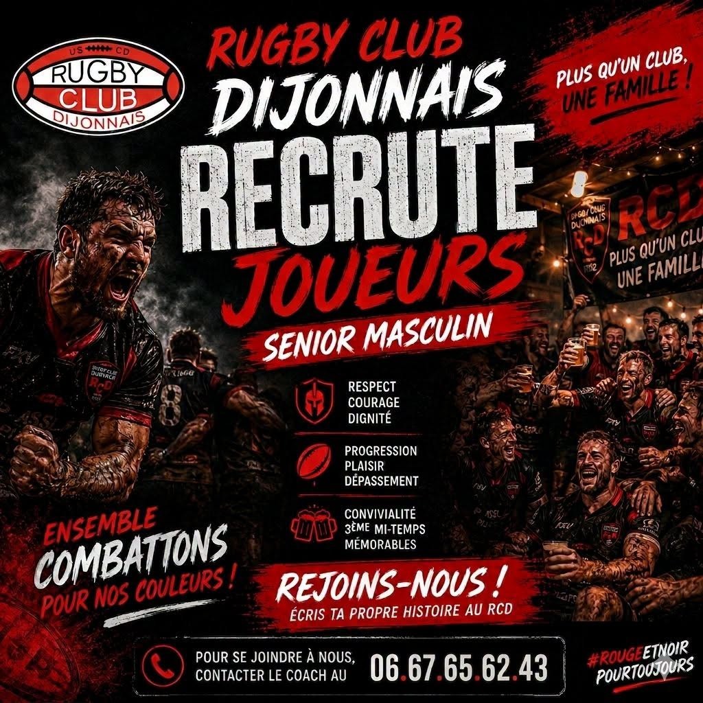 Le rugby club dijonnais recrute des joueurs senior