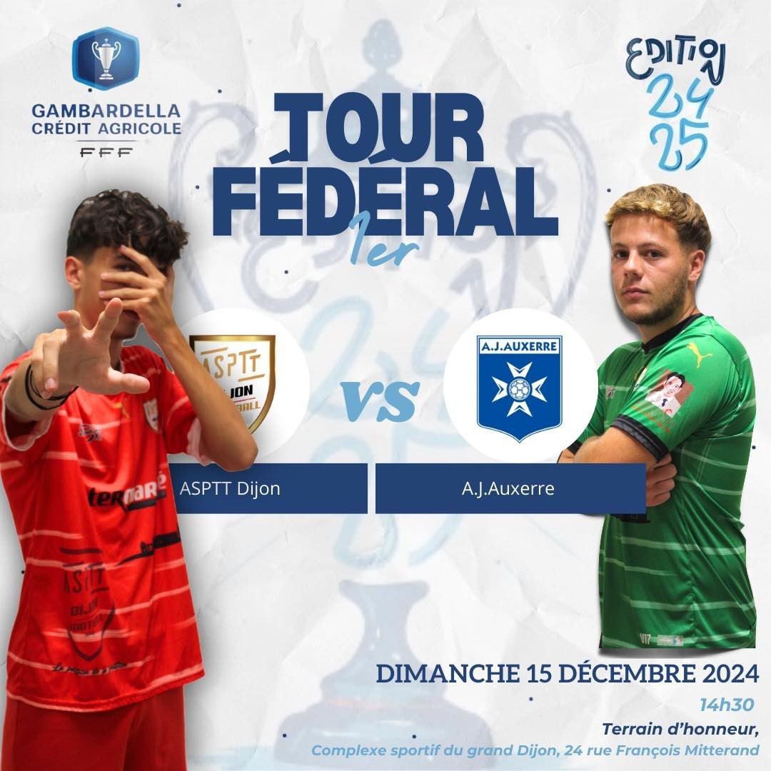 Coupe Gambardella 1er tour fédéral : ASPTT Dijon - AJ Auxerre