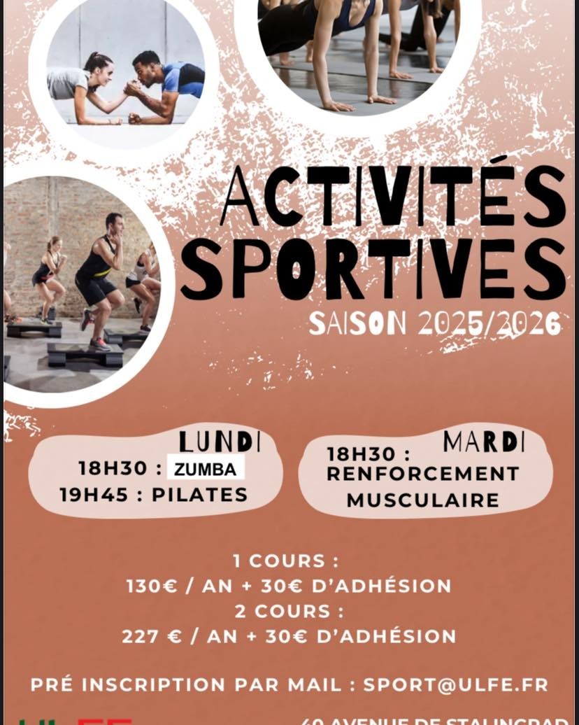 Dijon ULFE : activités sportives saison 2025 - 2026