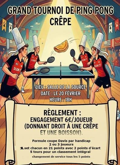 Grand tournoi de ping pong crêpe