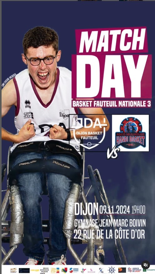 JDA basket fauteuil / Asco Mulhouse handi basket