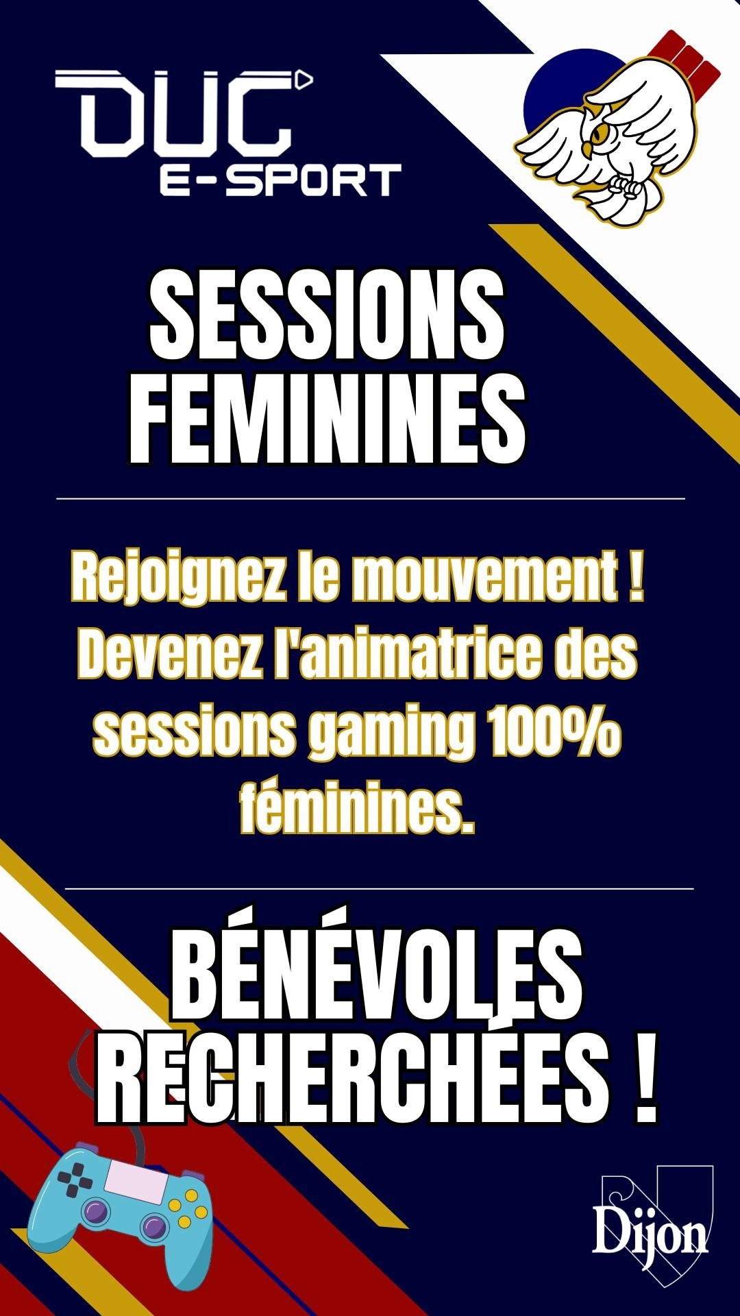 Le DUC E-sport recherche des bénévoles pour les sessions féminines