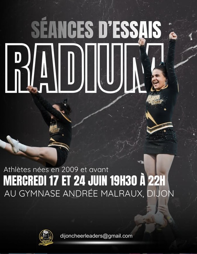 Séances d'essais de cheerleading