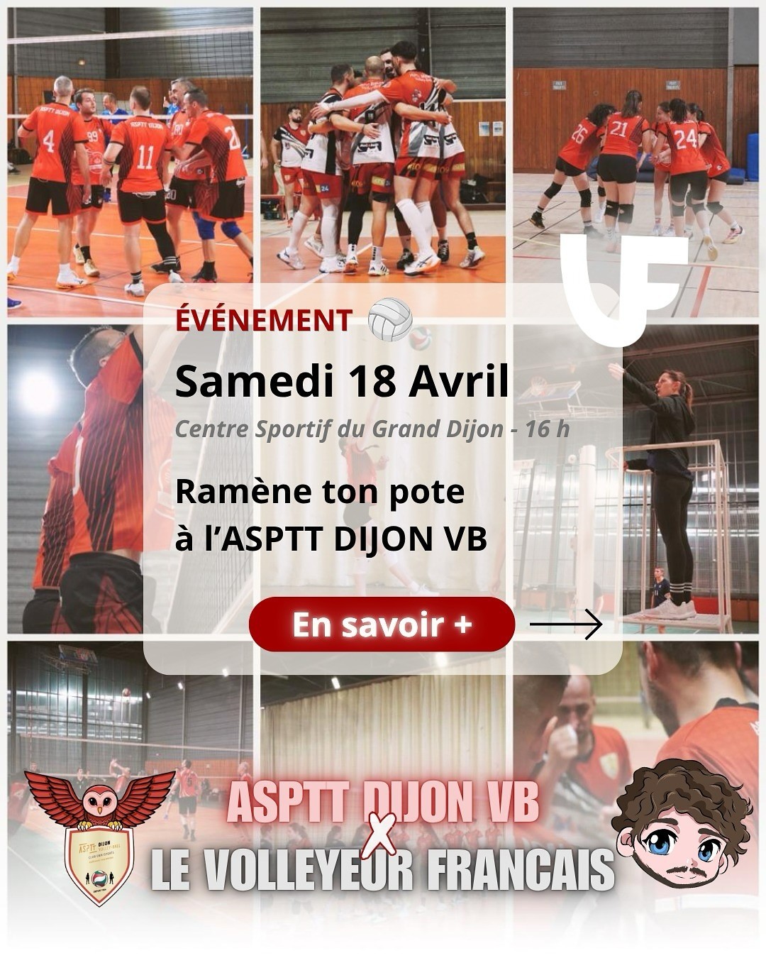 Ramène ton pote à l'ASPTT Dijon Vollley-ball