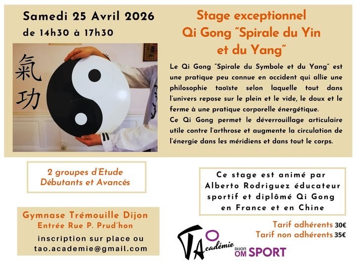 Stage exceptionnel Qi Gong "Spirale du Yin et du Yang"