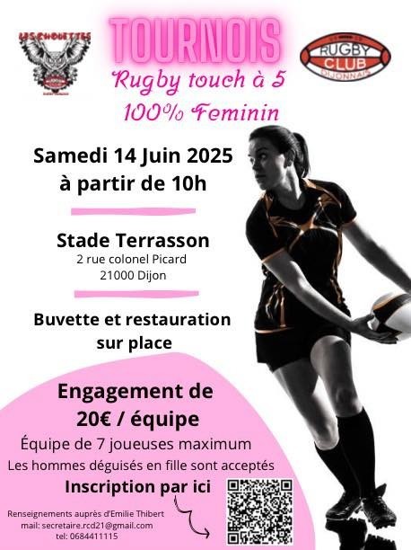 Tournois rugby touch à 5 100% féminin