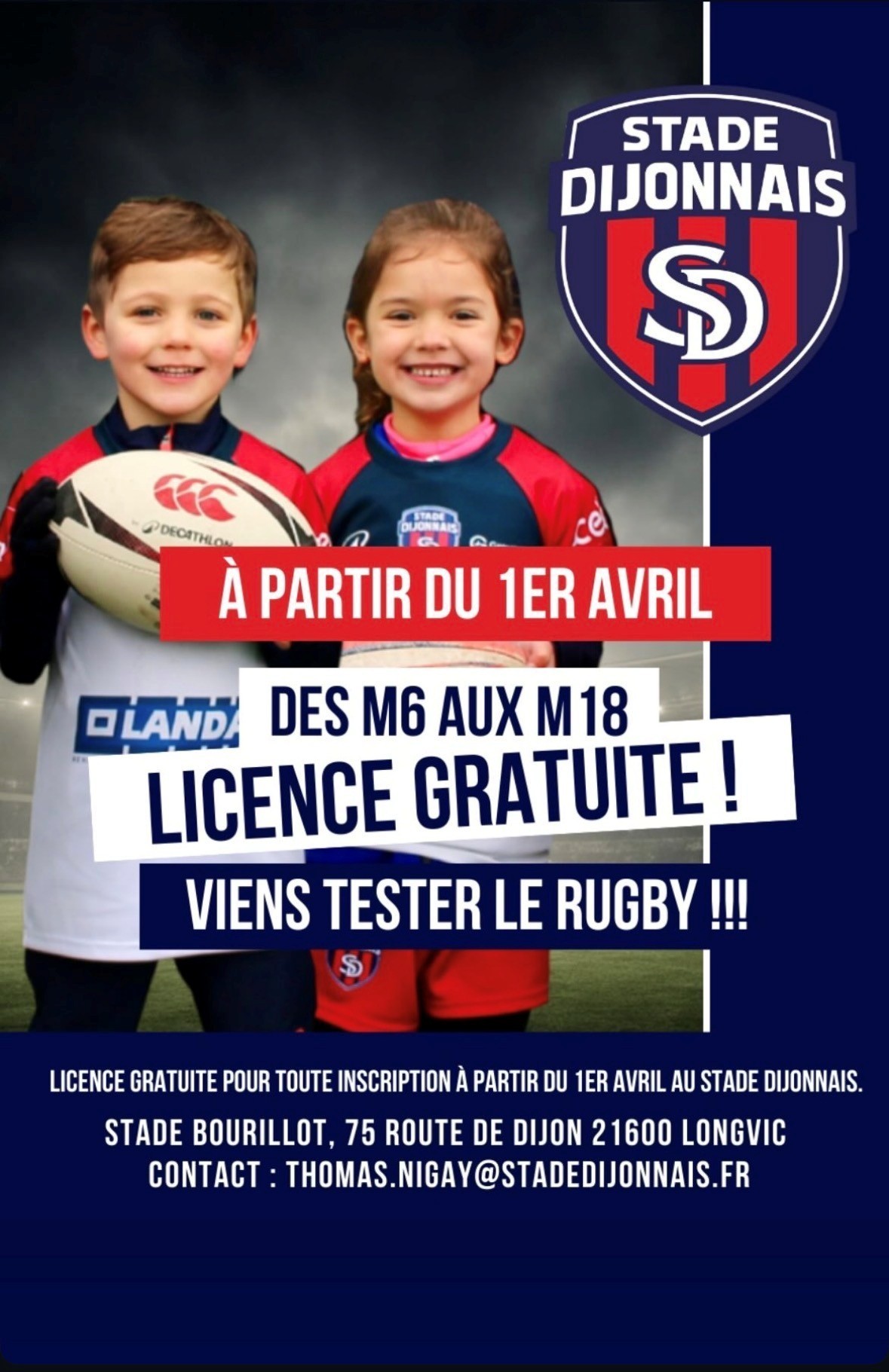 A partir du 1er avril des m6 au m18 licence gratuite !