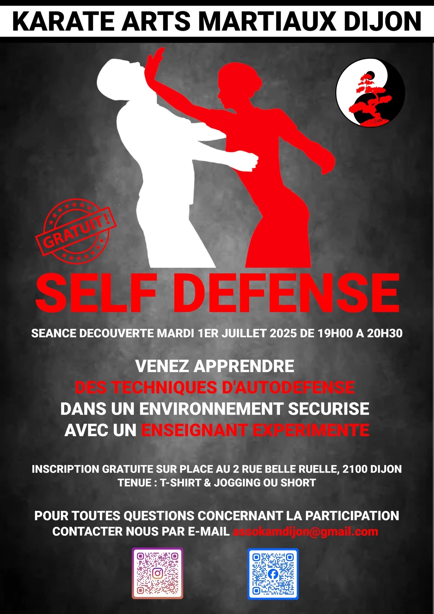 Séance découverte de self défense