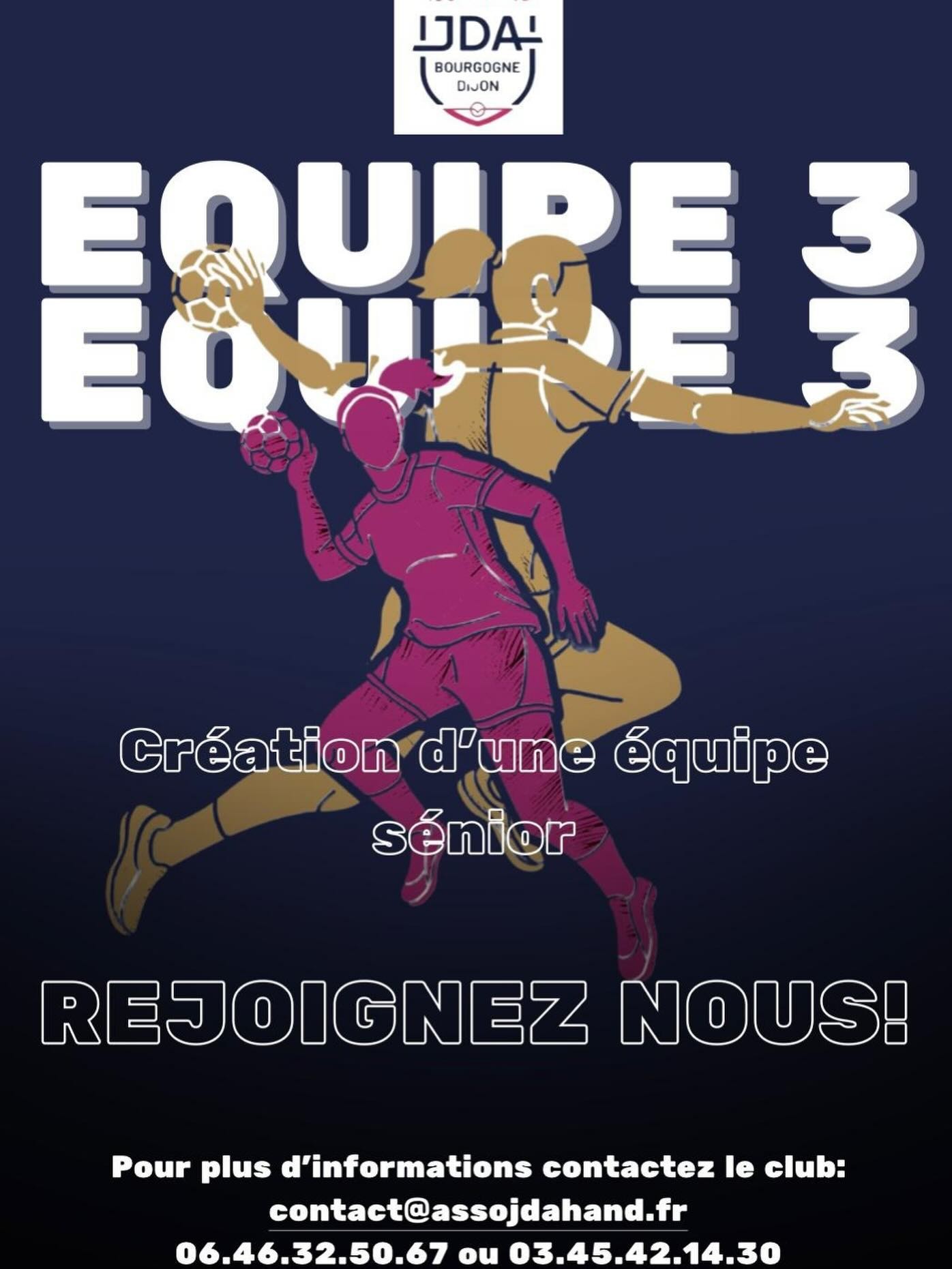 Association JDA handball : Création d'une équipe sénior