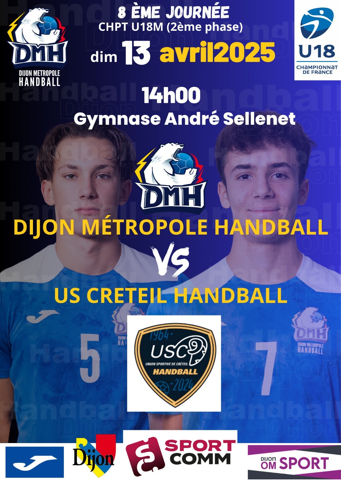Dijon métropole handball / US Créteil handball