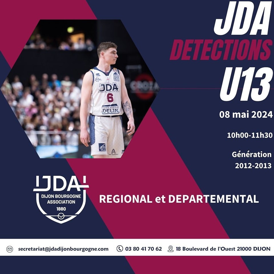 JDA détections U13 - U15 - U17 - U20