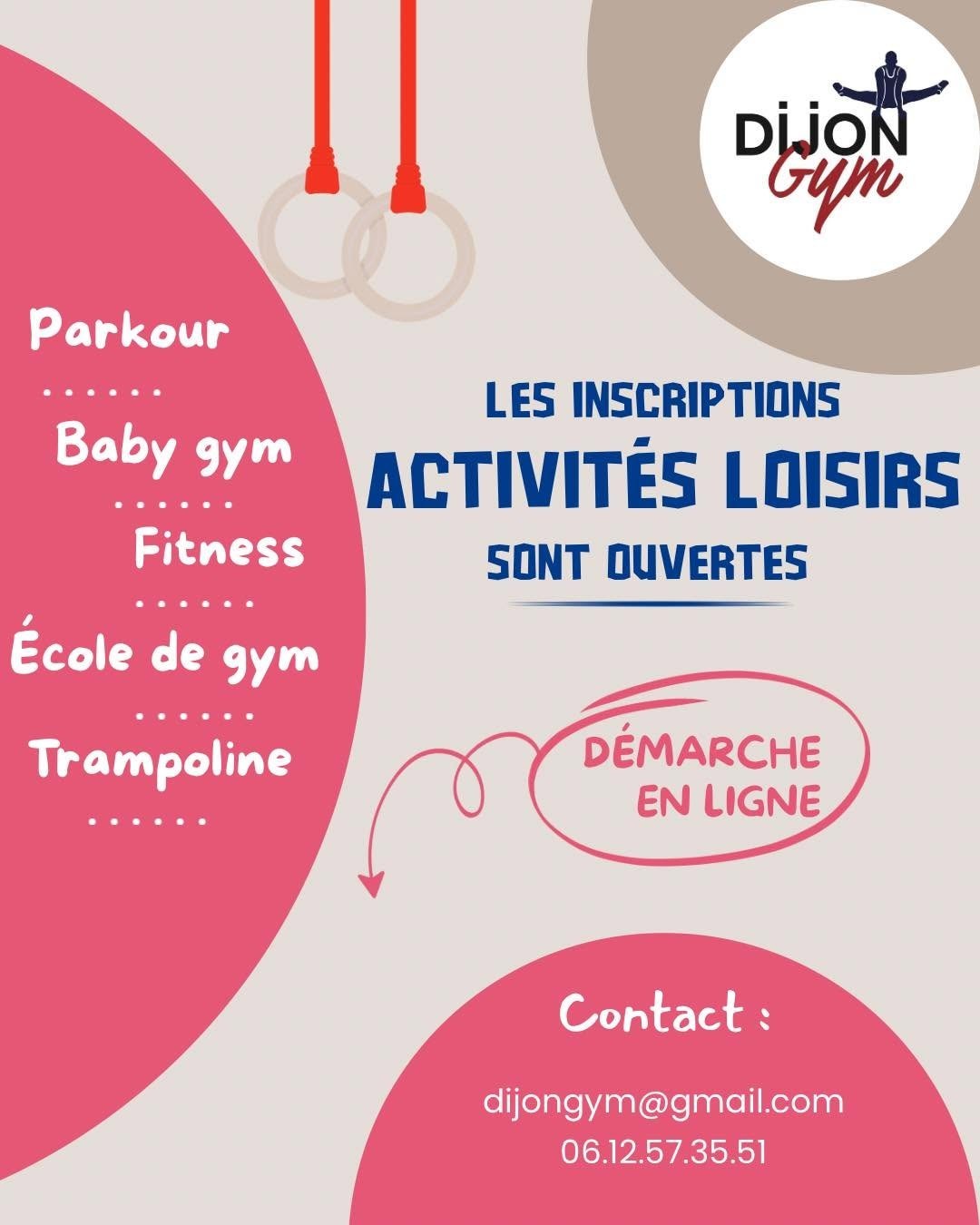 Dijon gym : les inscriptions aux activités loisirs sont ouvertes