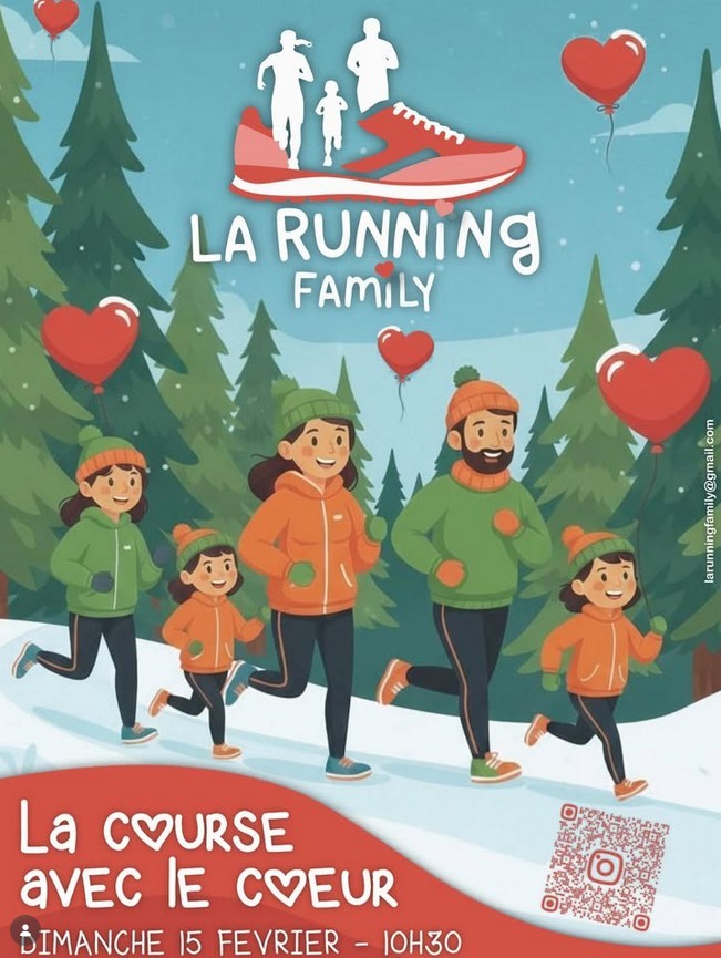 La running family organise la course avec le coeur