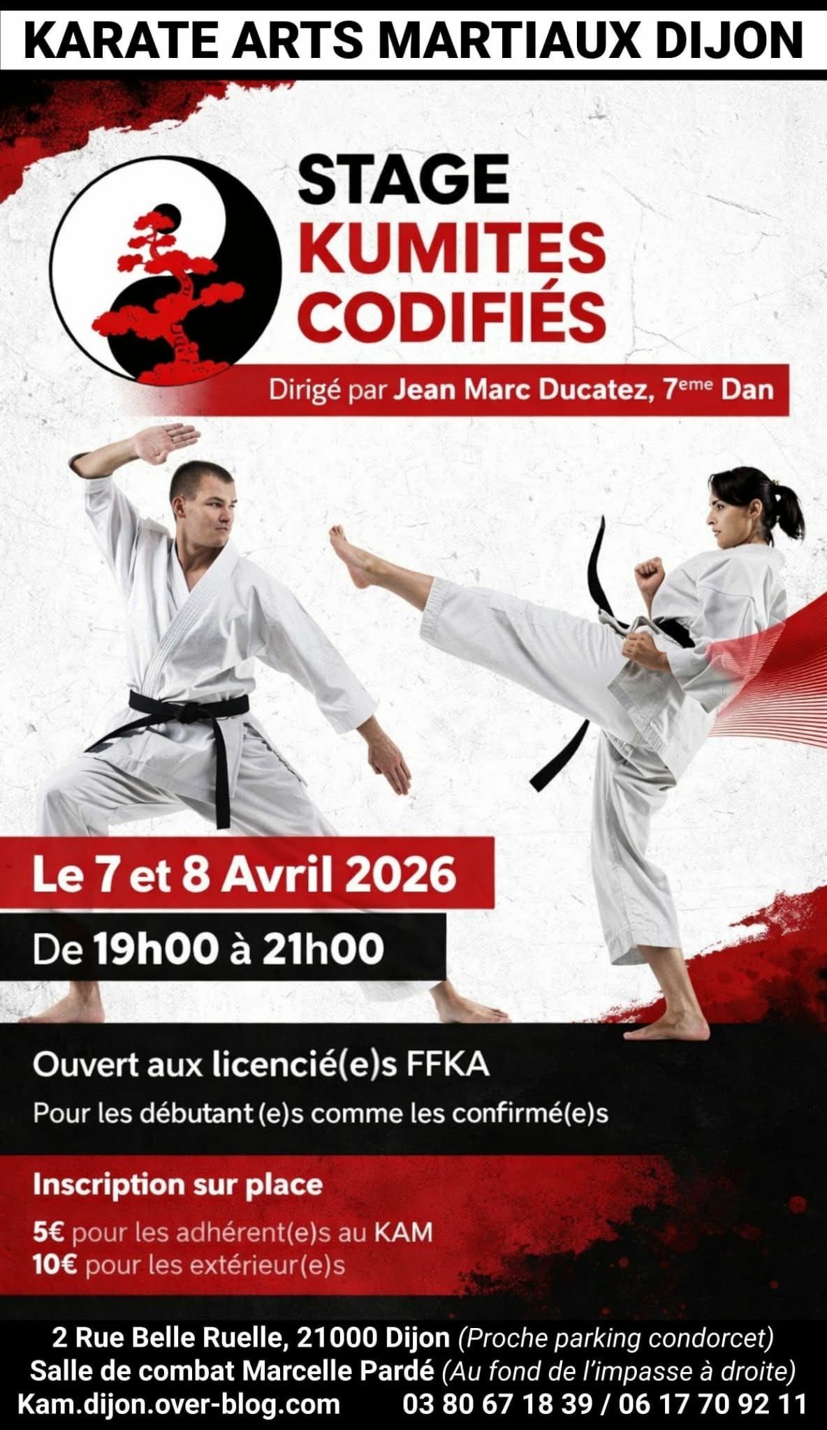 Kam Dijon : Stage kumites codifiés