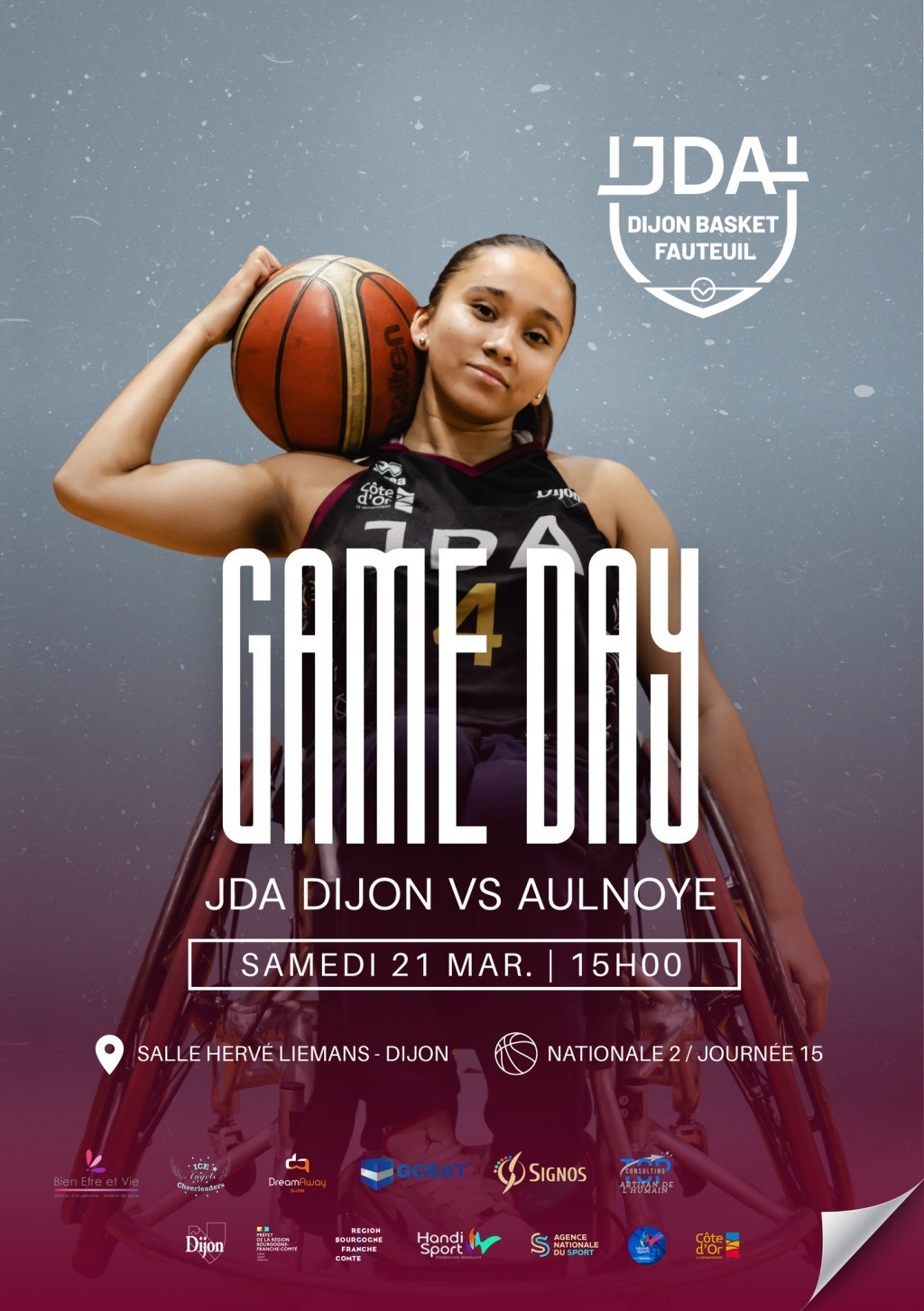 JDA Dijon basket fauteuil / Aulnoye