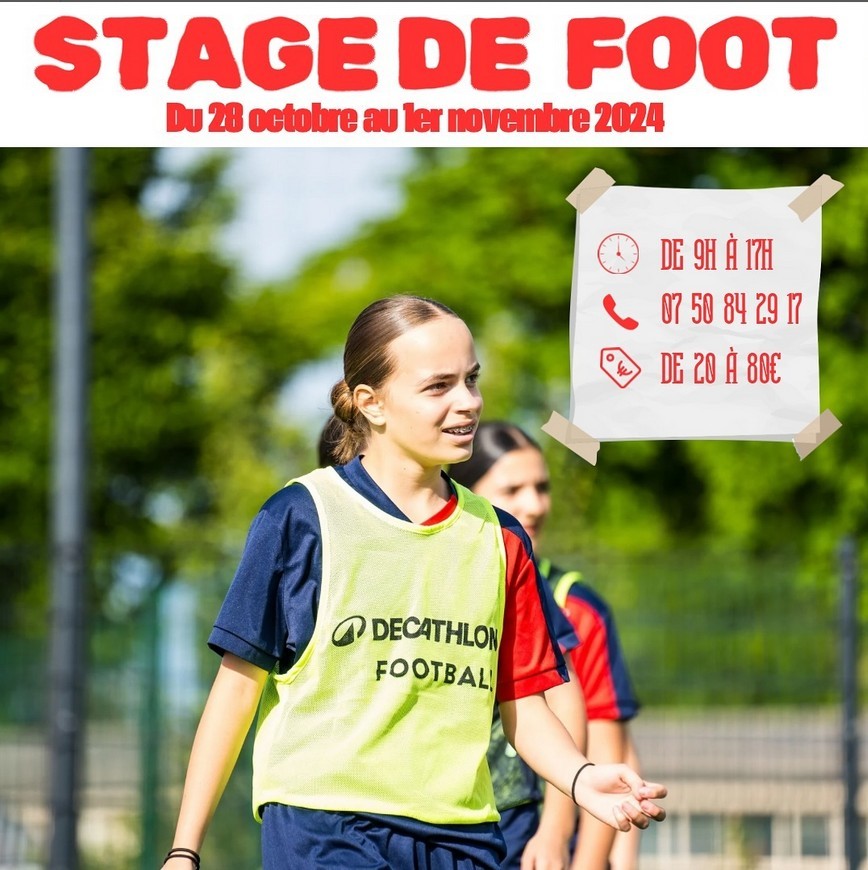 Stage de foot du 28 octobre au 1er novembre