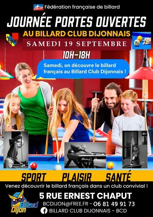 Journée portes ouvertes au billard club dijonnais