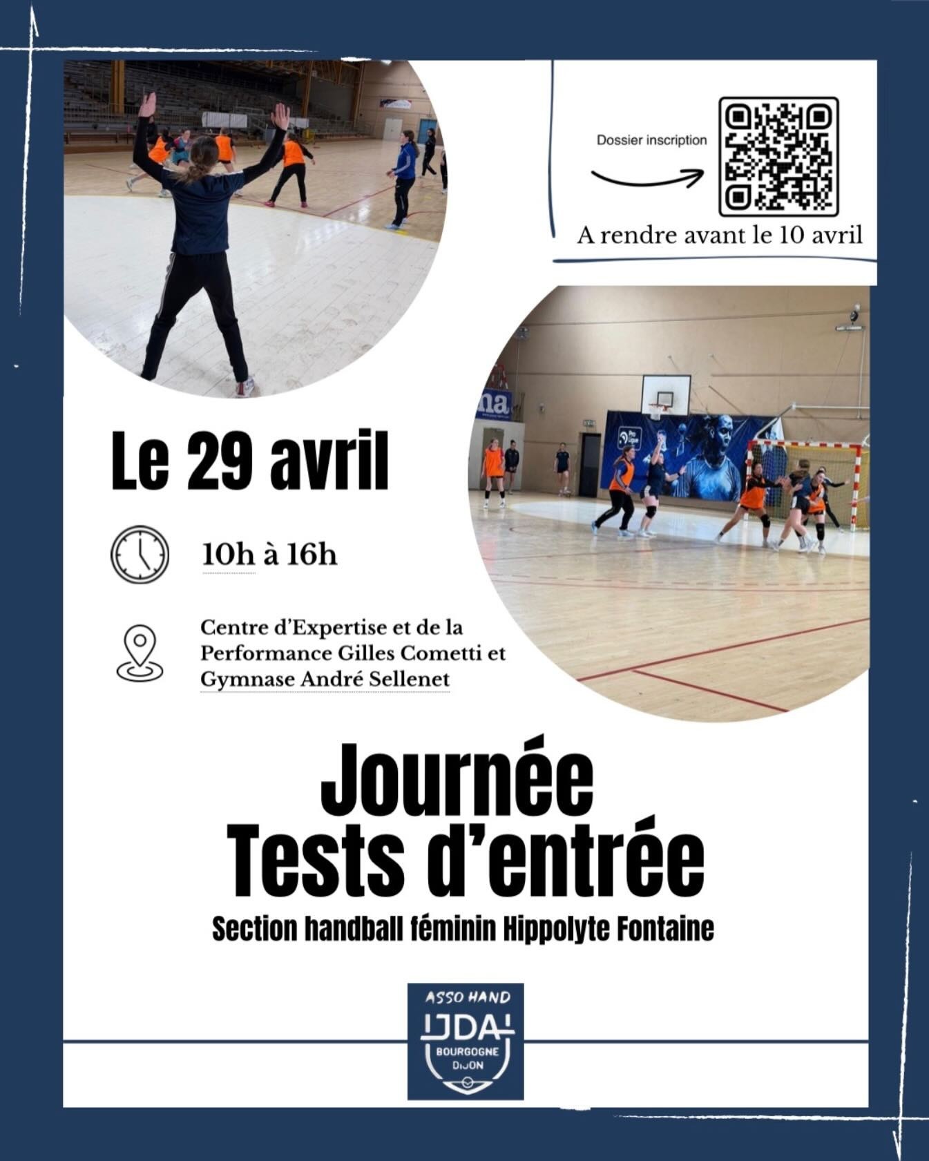 JDA handball : journée tests d'entrée